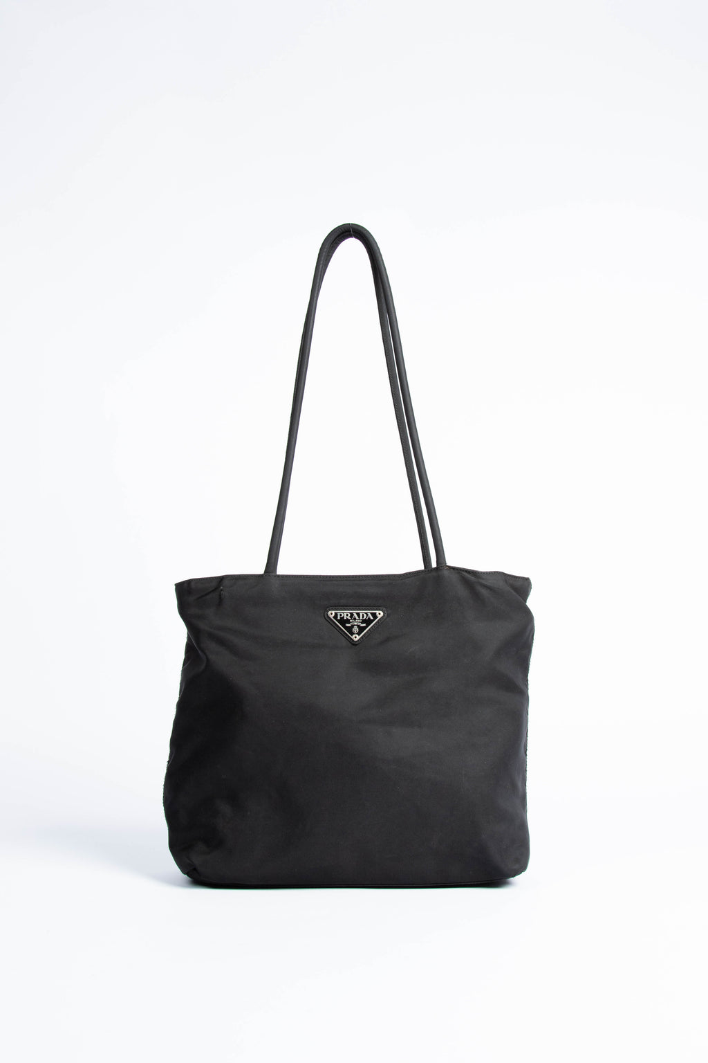 Vintage Prada Black Nylon Shoulder Bag