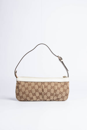 90s Gucci GG Monogram Pochette Shoulder Bag