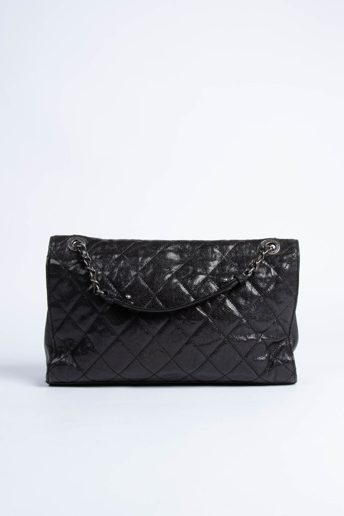 2013 Chanel Black Caviar Single Flap Shoulder Bag SHW