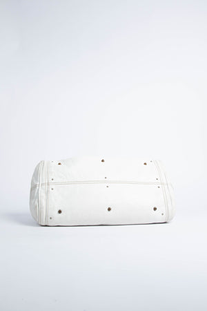 2000s Chloe White Leather Paddington Shoulder Bag