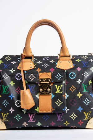 2000s Louis Vuitton x Takashi Murakami Multicolour Monogram Speedy 30 Bag