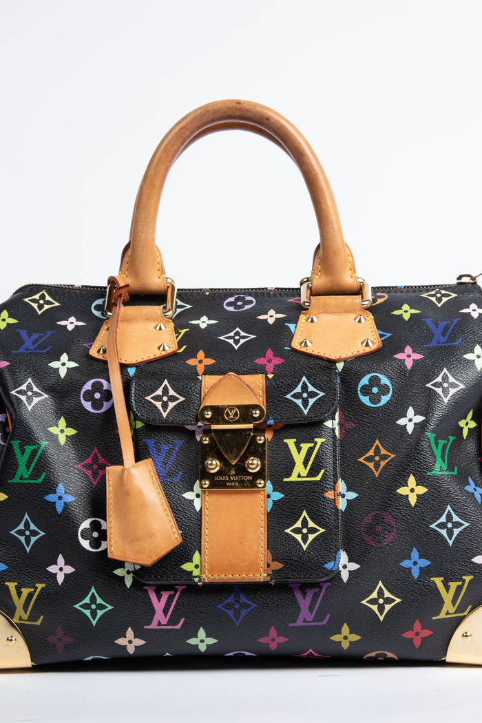 2000s Louis Vuitton x Takashi Murakami Multicolour Monogram Speedy 30 Bag