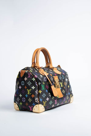 2000s Louis Vuitton x Takashi Murakami Multicolour Monogram Speedy 30 Bag