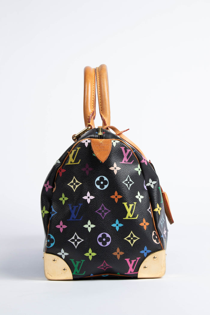 2000s Louis Vuitton x Takashi Murakami Multicolour Monogram Speedy 30 Bag