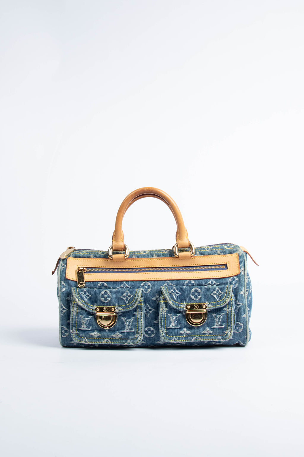 Vintage Louis Vuitton Blue Denim Neo Speedy Bag