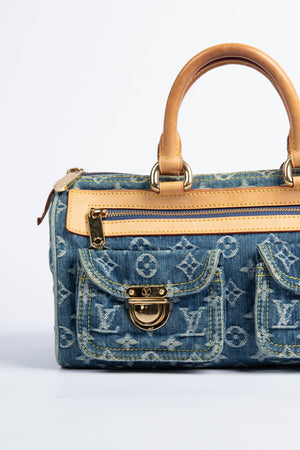 Vintage Louis Vuitton Blue Denim Neo Speedy Bag