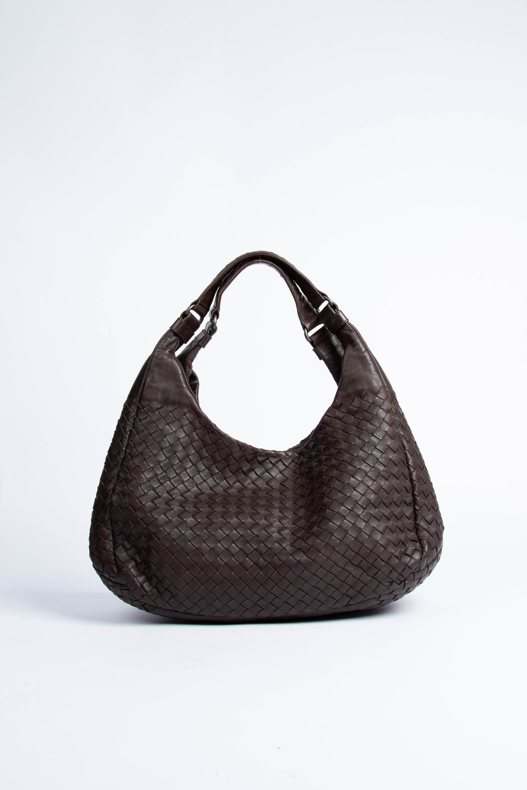 Vintage Bottega Veneta Brown Intrecciato Hobo Bag