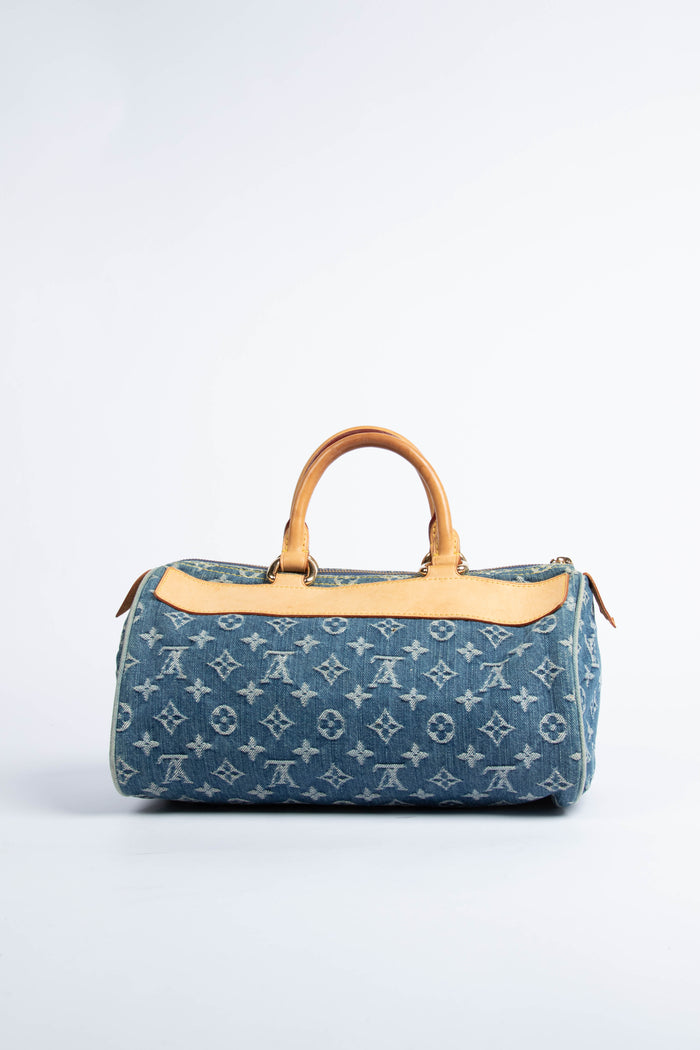 Vintage Louis Vuitton Blue Denim Neo Speedy Bag