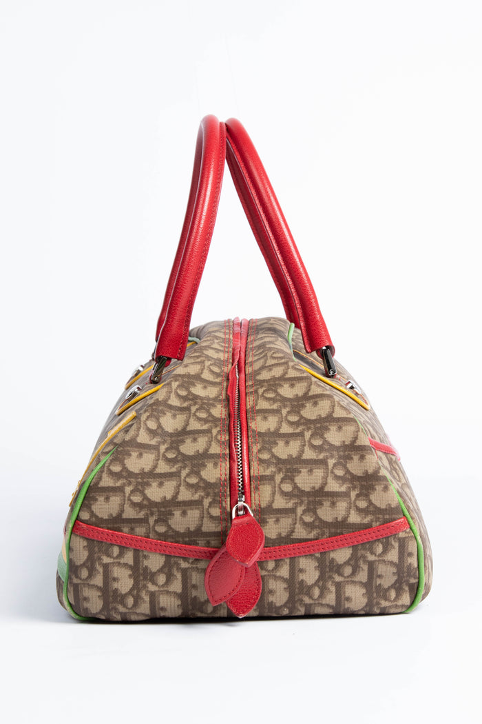 2000s Christian Dior Rasta Monogram Top Handle Bag