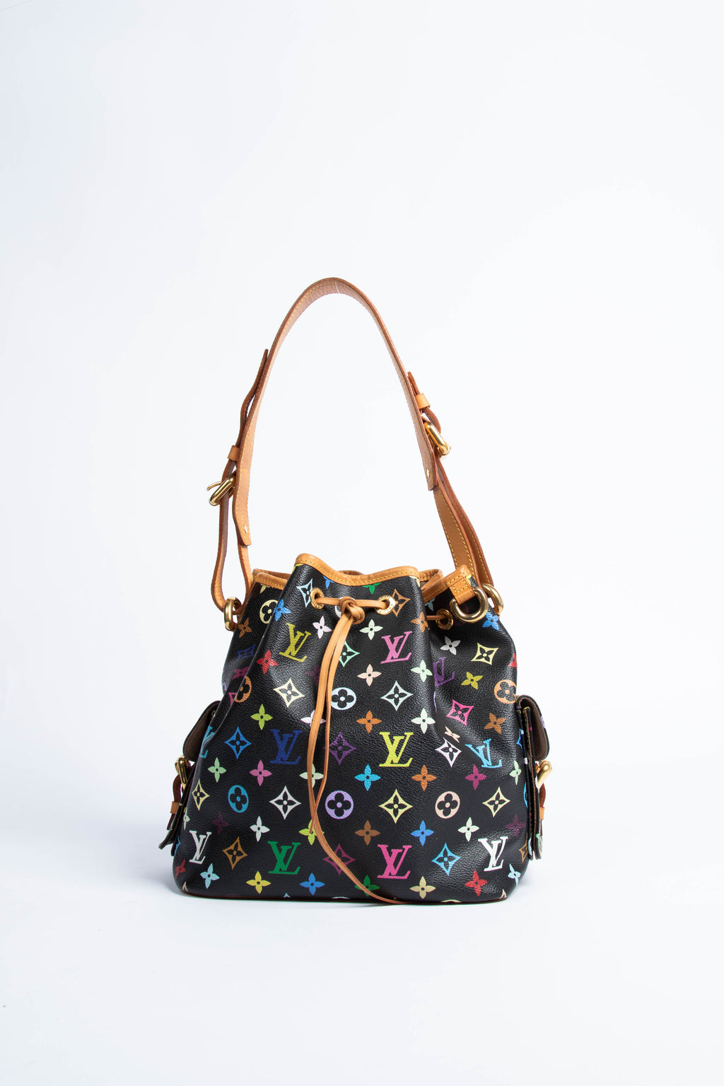 2000s Louis Vuitton x Takashi Murakami Black Multicolour Petit Noé