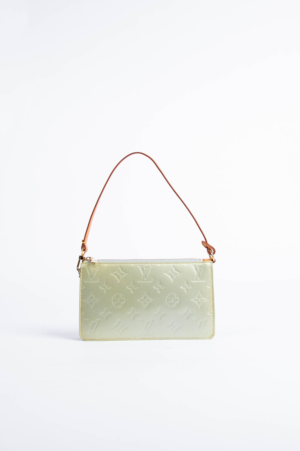 2000s Louis Vuitton Green Vernis Lexington Pochette Shoulder bag