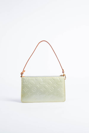 2000s Louis Vuitton Green Vernis Lexington Pochette Shoulder bag