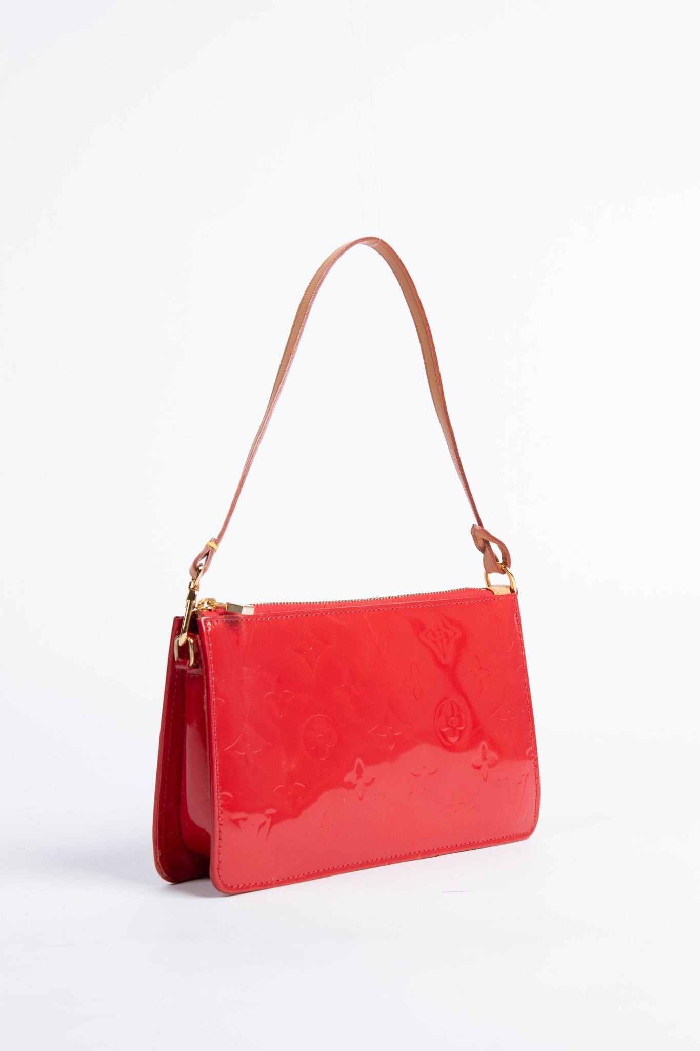 2010s Louis Vuitton Red Lexington Pochette Shoulder Bag