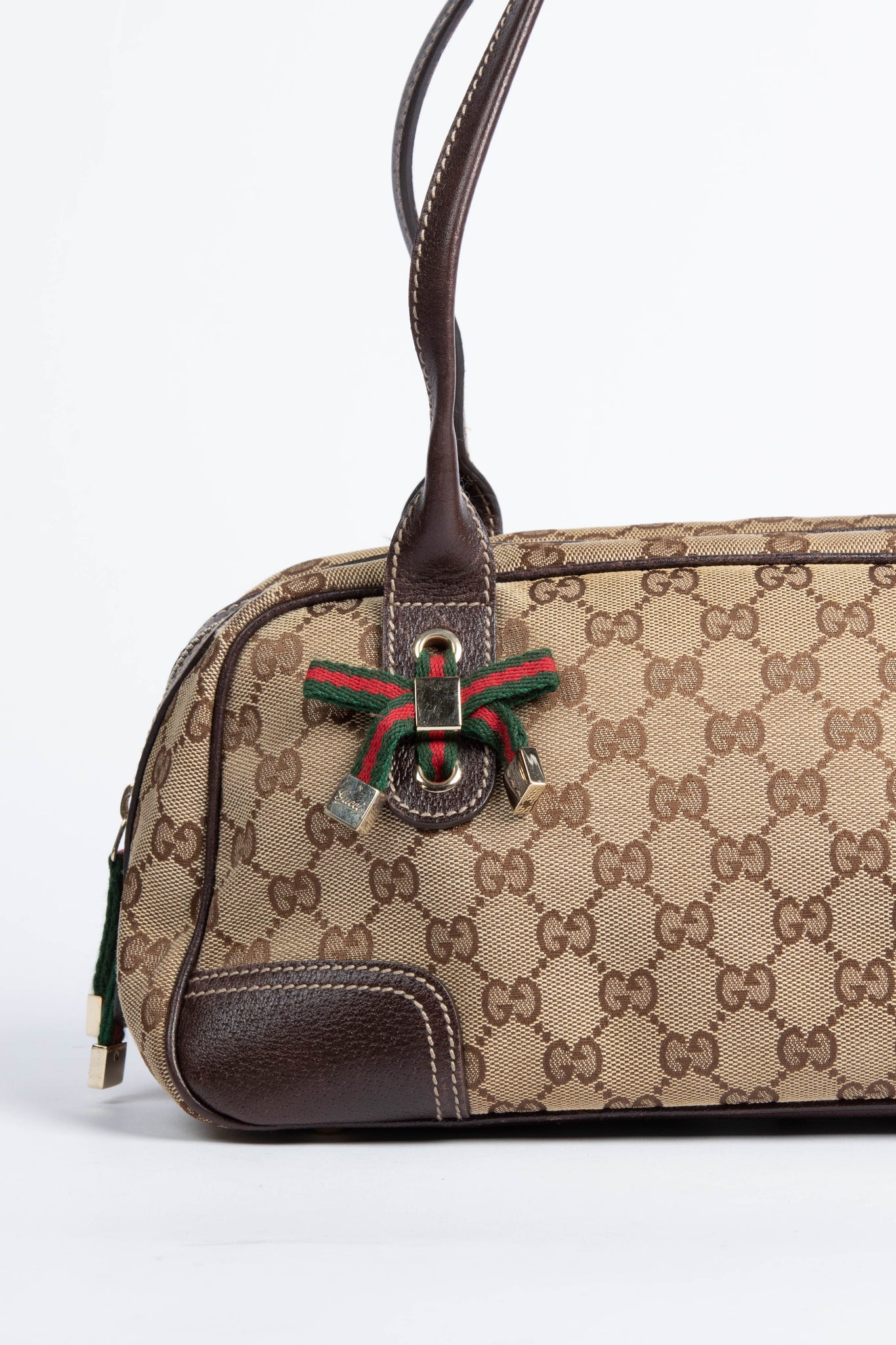 Vintage Gucci GG Monogram Canvas Shoulder Bag