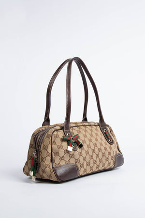 Vintage Gucci GG Monogram Canvas Shoulder Bag