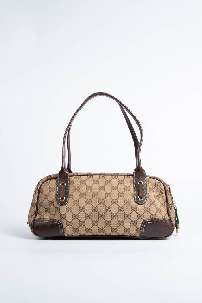 Vintage Gucci GG Monogram Canvas Shoulder Bag