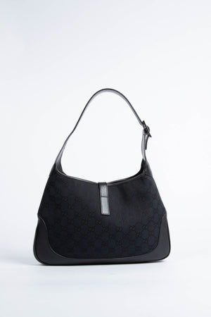 Vintage Gucci Black GG Monogram Jackie Bag