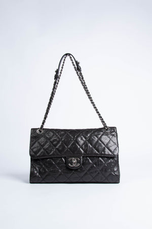 2013 Chanel Black Caviar Single Flap Shoulder Bag SHW