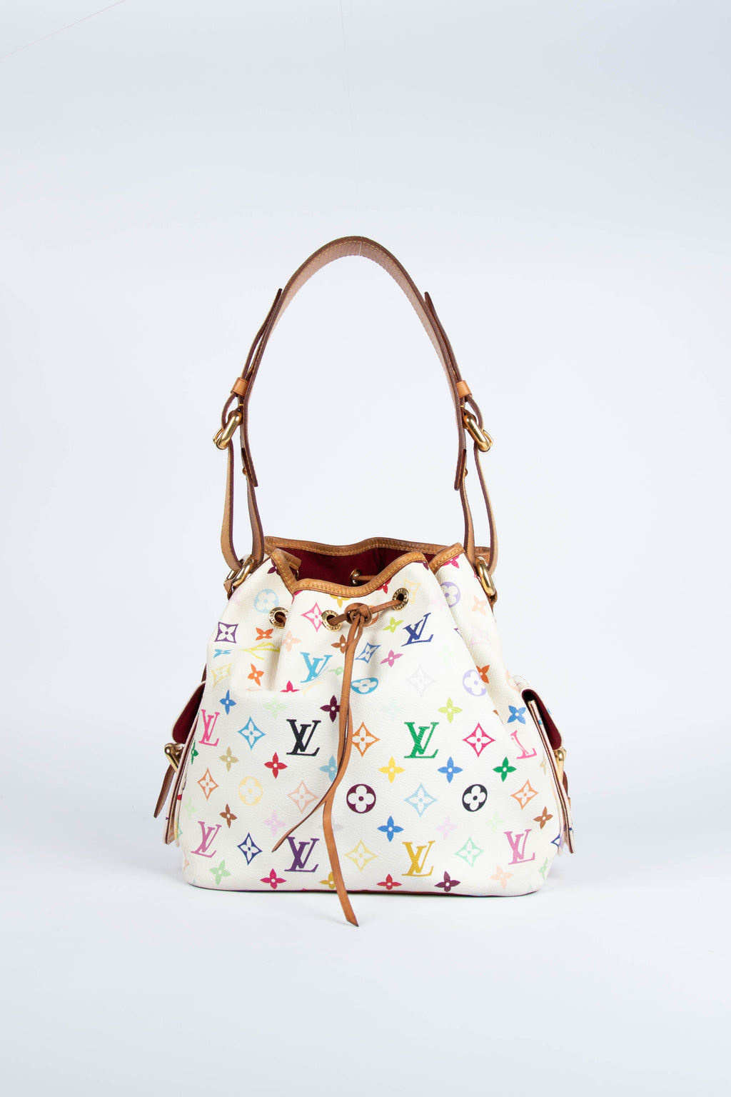 2000s Louis Vuitton x Takashi Murakami White Multicolour Petit Noé