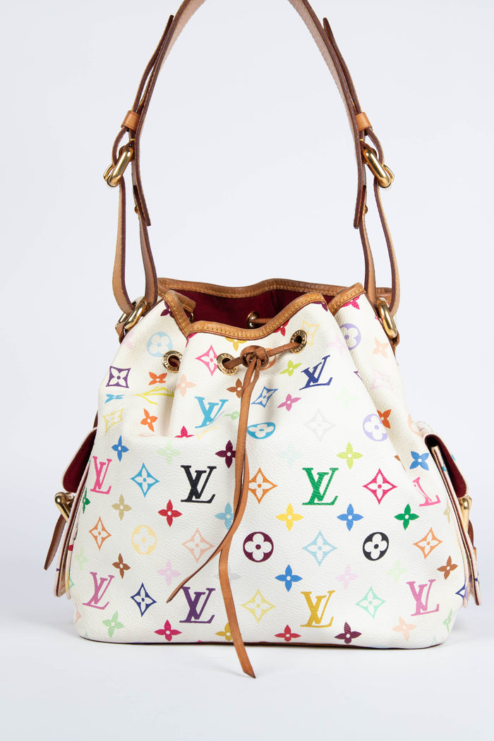 2000s Louis Vuitton x Takashi Murakami White Multicolour Petit Noé