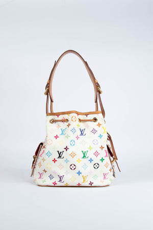 2000s Louis Vuitton x Takashi Murakami White Multicolour Petit Noé