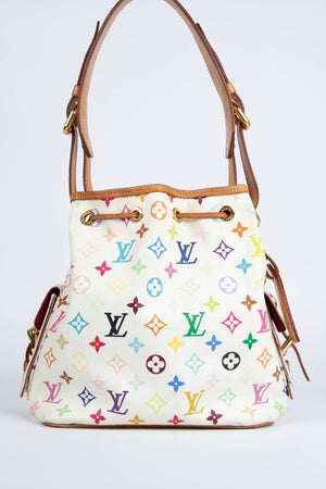 2000s Louis Vuitton x Takashi Murakami White Multicolour Petit Noé