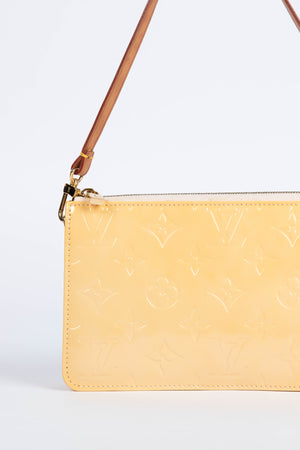 2010s Louis Vuitton Yellow Lexington Pochette Shoulder Bag