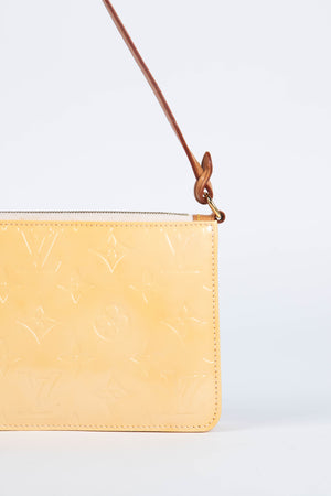 2010s Louis Vuitton Yellow Lexington Pochette Shoulder Bag