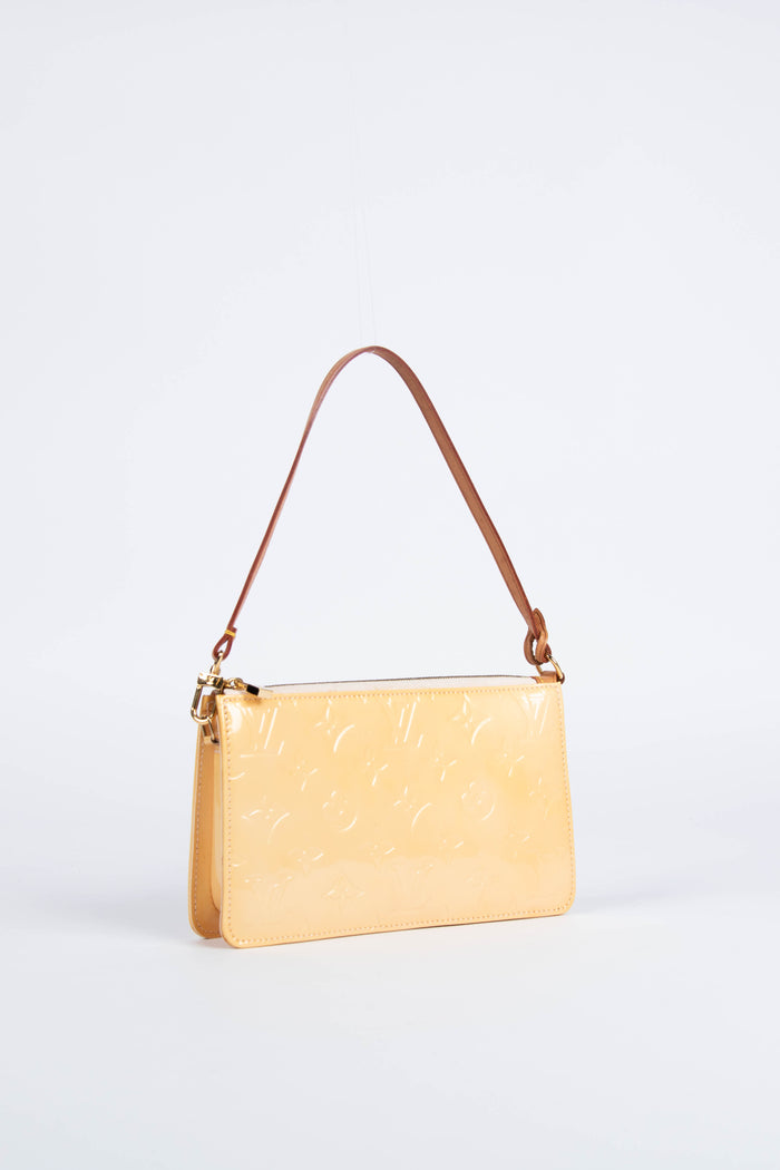 2010s Louis Vuitton Yellow Lexington Pochette Shoulder Bag