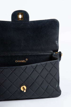 90s Chanel Black Double Faced Flap Bag with 24k GHW