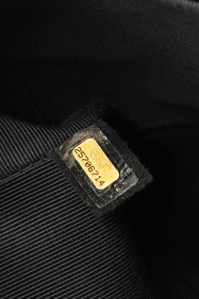 RARE 2010s Chanel Black Patchwork Jumbo Flap Shoulder Bag
