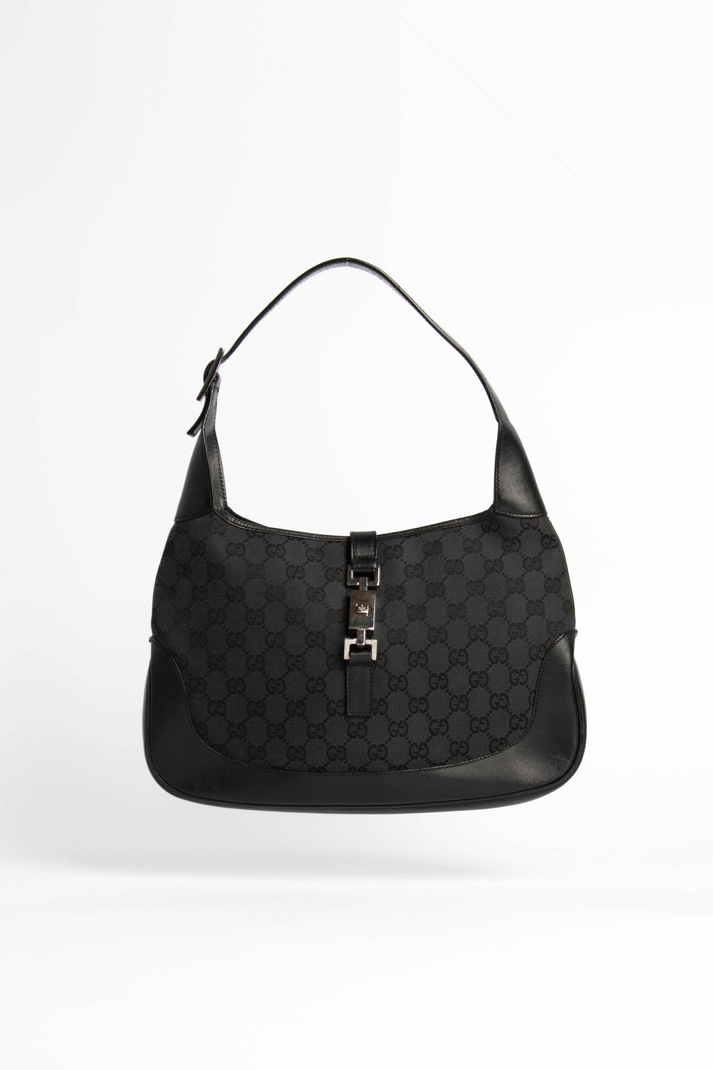 Vintage Gucci Black GG Monogram Jackie Bag