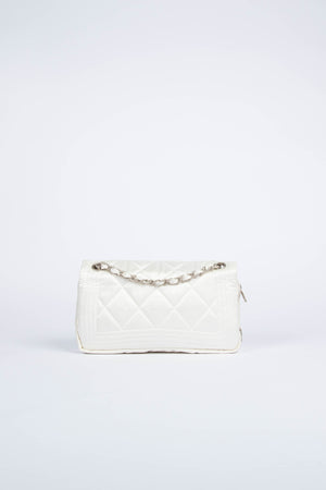 00s Chanel Sports Line White Nylon Flap Bag