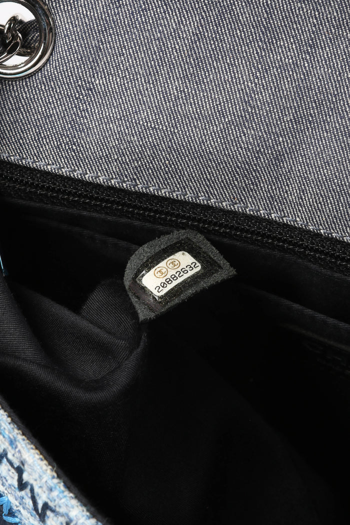 RARE 2010s Chanel Denim Patchwork Medium Flap Shoulder Bag
