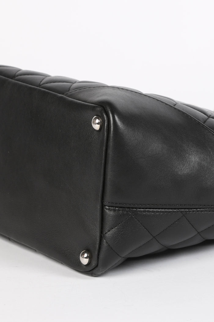 2000s Chanel Black Rue Cambon Bucket Bag
