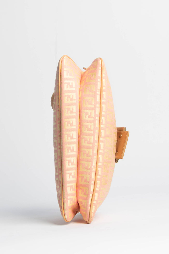 Vintage Fendi Peach Zucchino Shoulder Bag