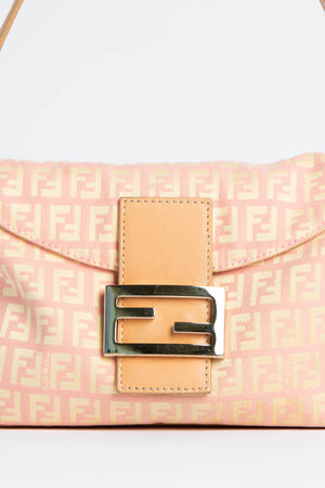 Vintage Fendi Peach Zucchino Shoulder Bag