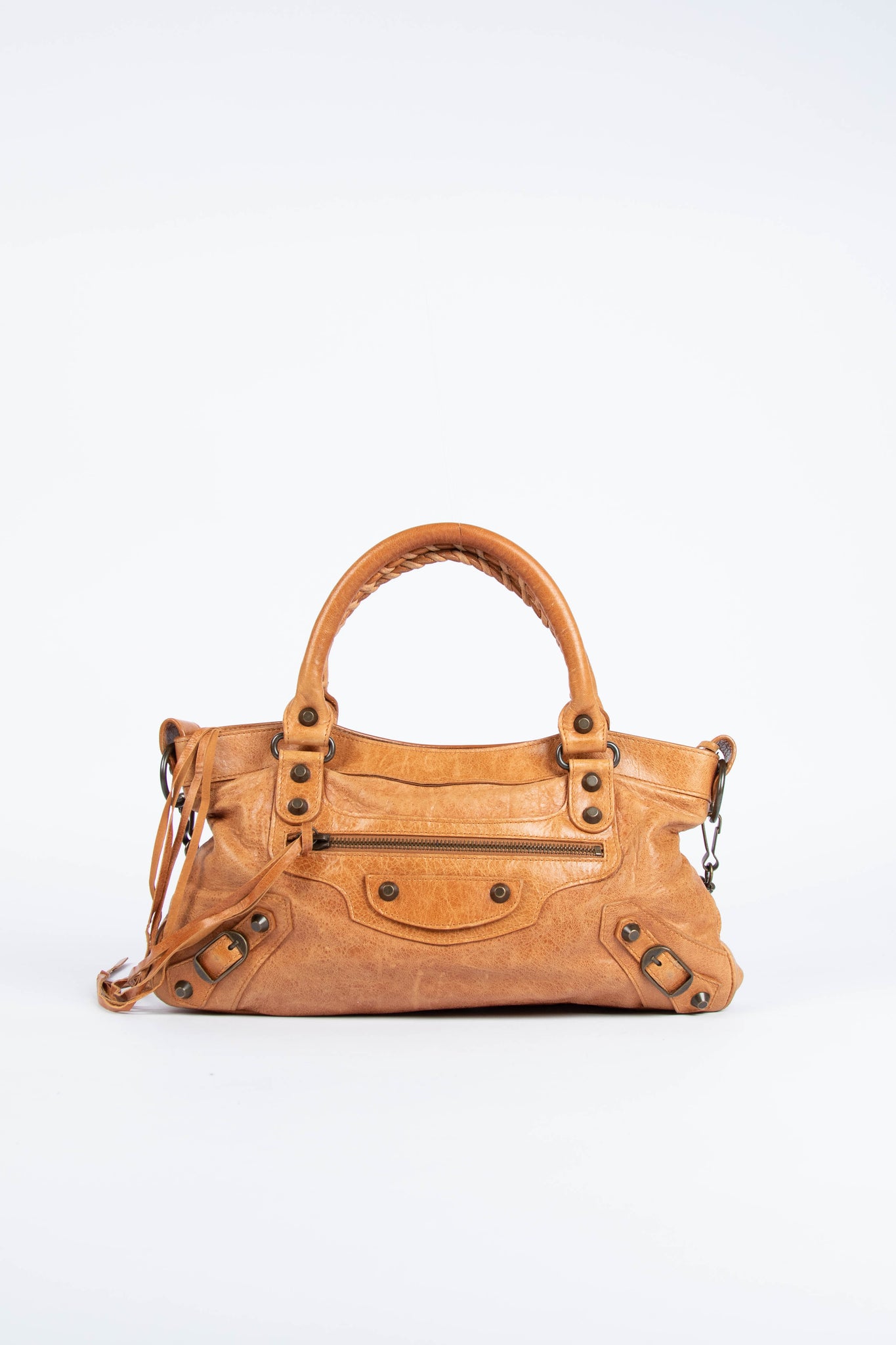2000s Balenciaga Tan Leather First City Shoulder Bag – Break Archive