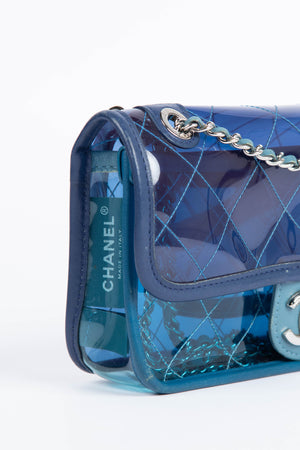 2018 Chanel Blue Coco Splash Small Single Flap Shoulder Bag