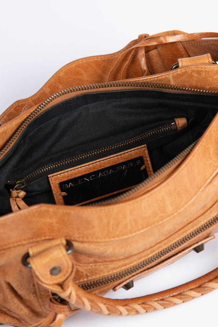 2000s Balenciaga Tan Leather First City Shoulder Bag – Break Archive