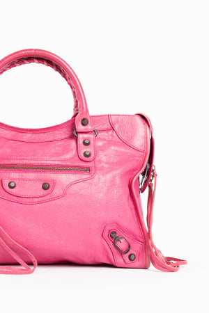 Y2K Balenciaga Hot Pink Leather City Bag