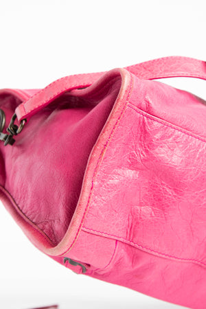 Y2K Balenciaga Hot Pink Leather City Bag