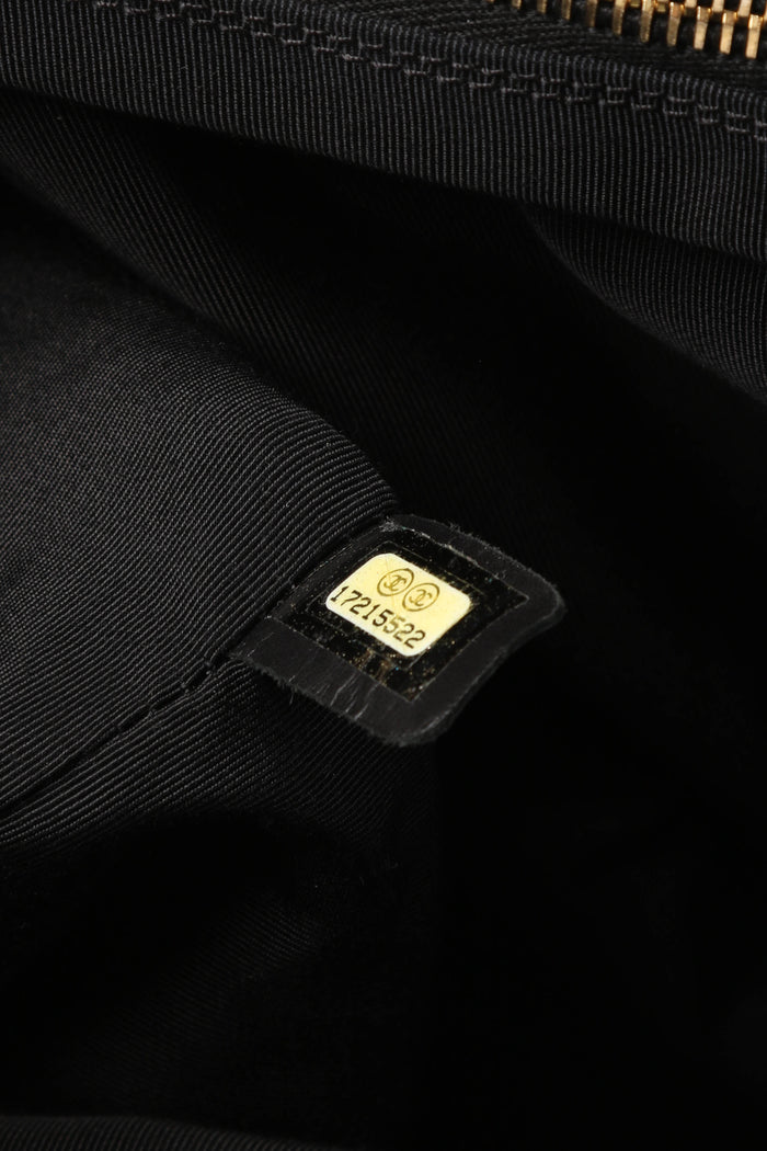 2010s Chanel Black Leather Cerf Executive Shopper Tote Bag