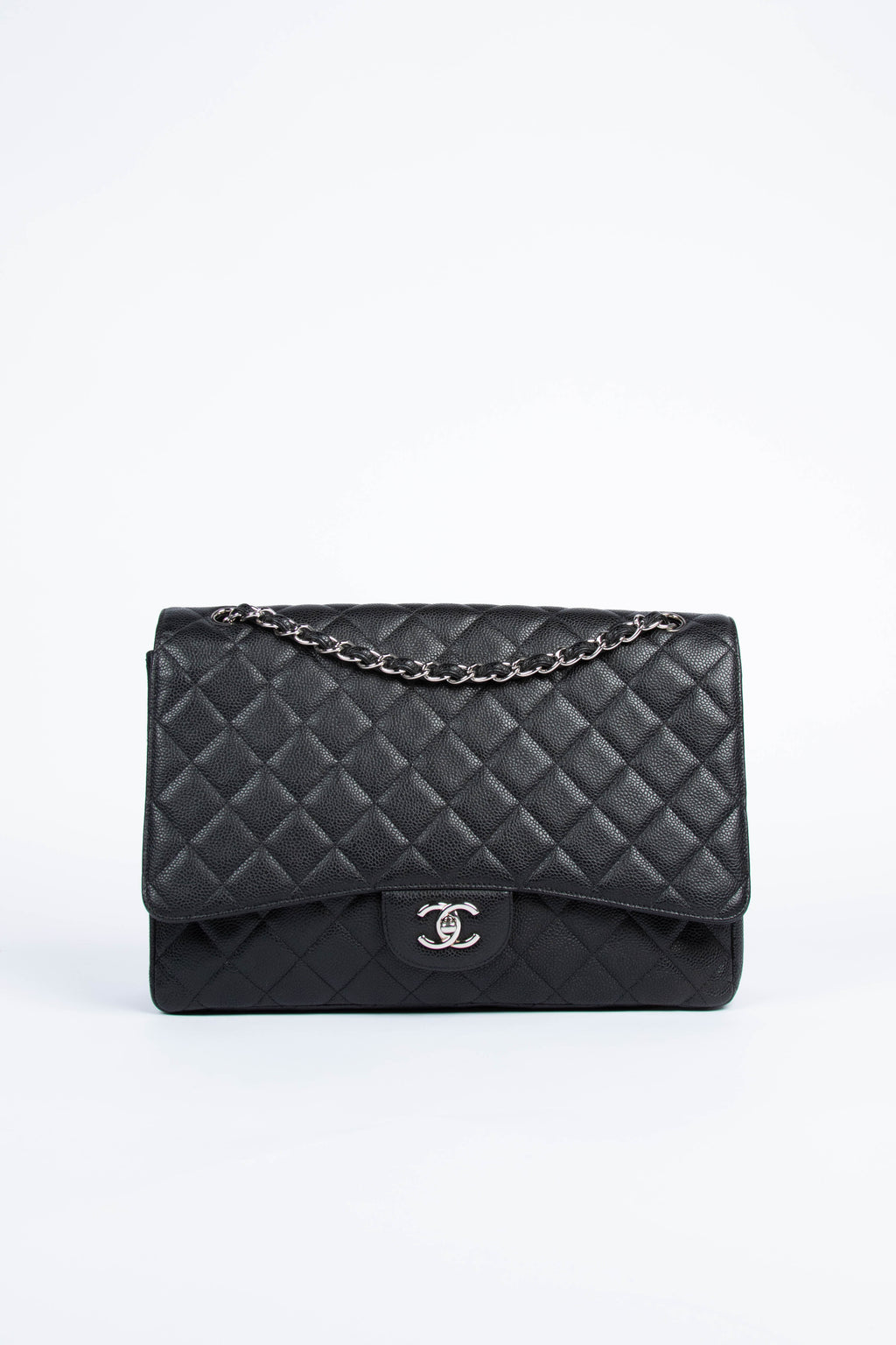 Chanel Caviar Maxi Single Flap Bag SHW