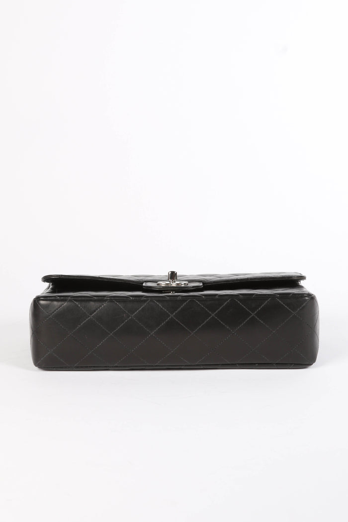 90s Chanel Black Lambskin Top Handle Bag