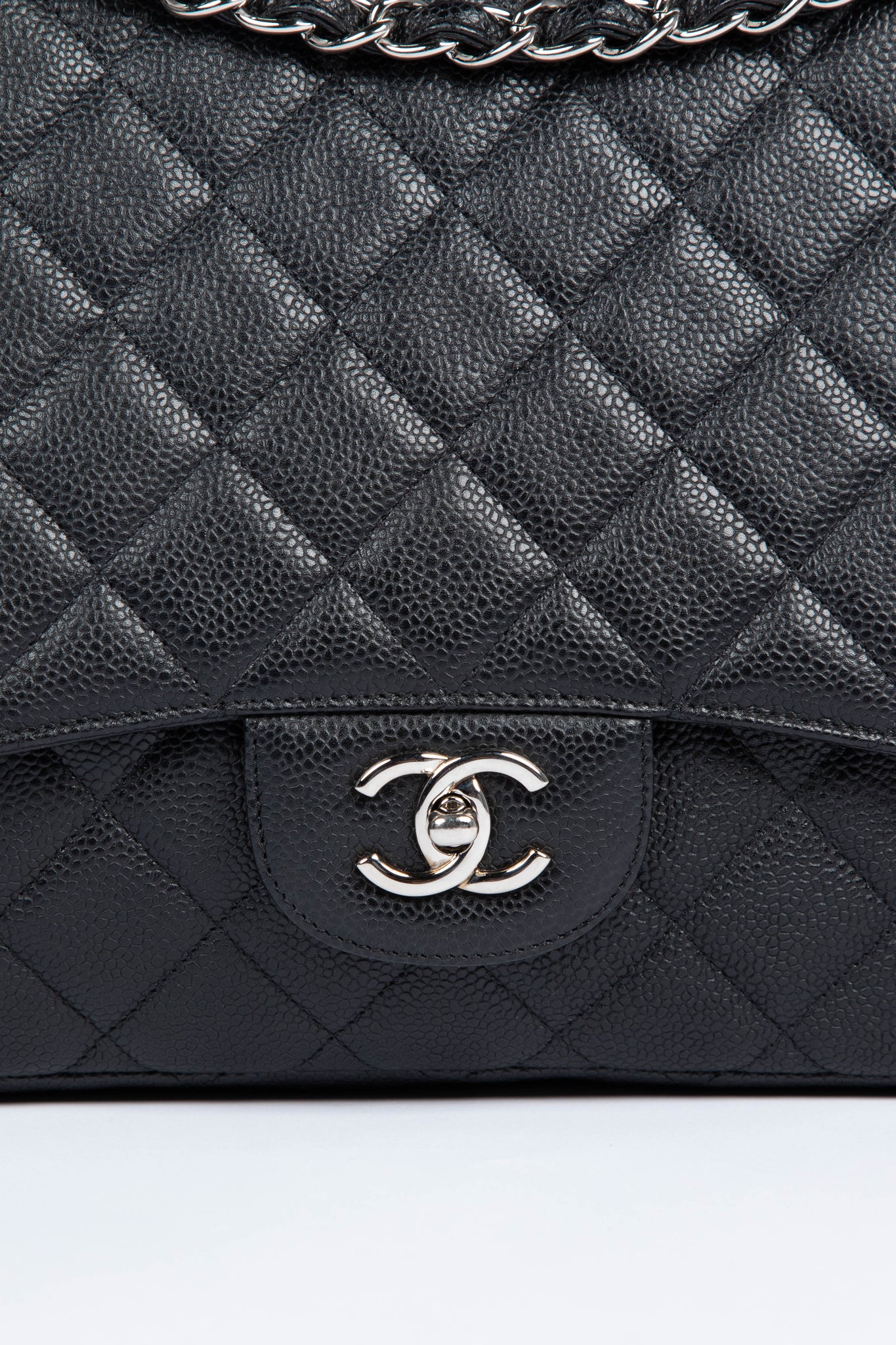 Chanel Caviar Maxi Single Flap Bag SHW