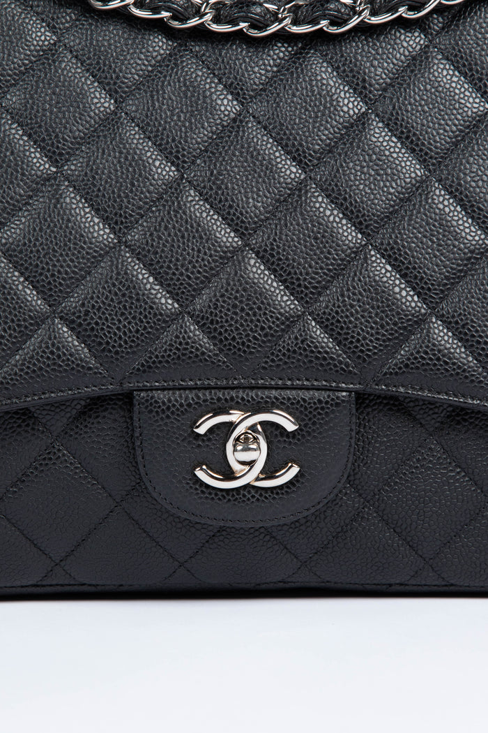 Chanel Caviar Maxi Single Flap Bag SHW