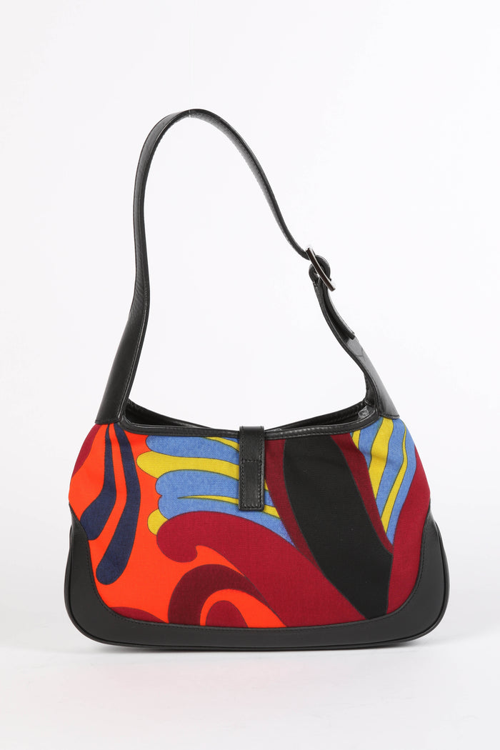 Vintage Gucci Red Floral Jackie Shoulder Bag