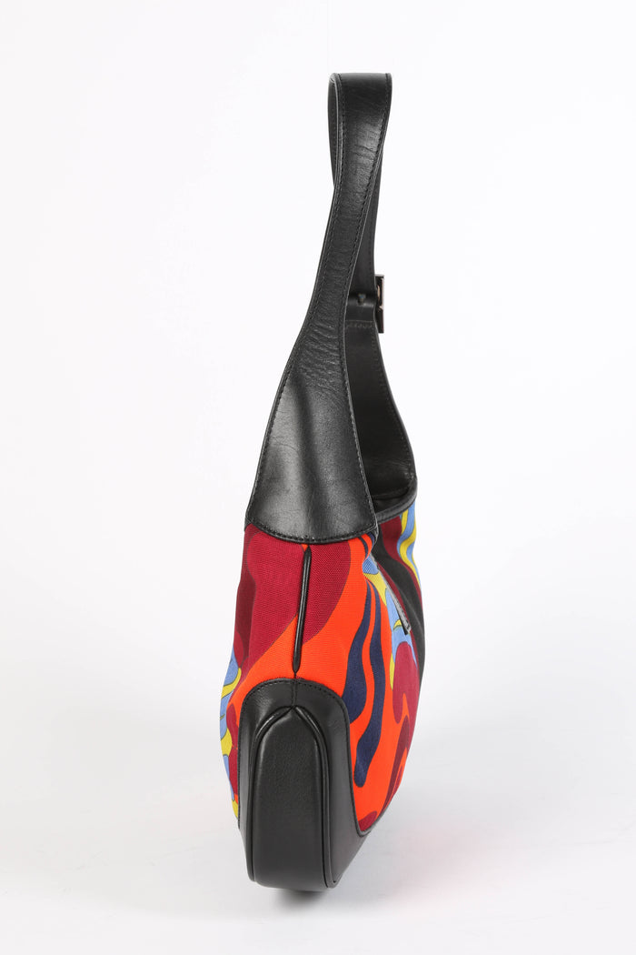 Vintage Gucci Red Floral Jackie Shoulder Bag