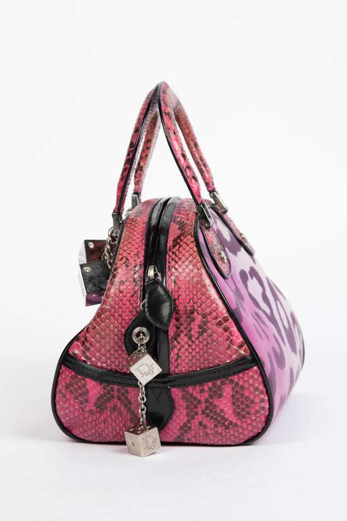 RARE 2000s Christian Dior Pink Small Gambler Dice Shoulder Bag